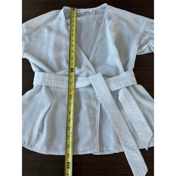 SAMSOE Light Blue Wrap Blouse - Picture 5 of 9